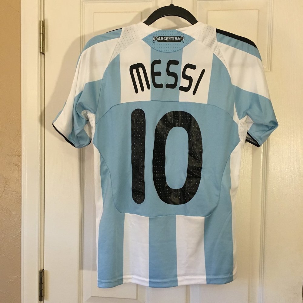 Messi #10 Argentina Adidas Jersey Youth L